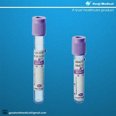 Tubo de vácuo da tração do sangue do EDTA 3 anos de vida útil para a hematologia clínica