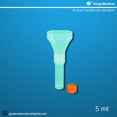 1 minuto do jogo 3 da coleção da amostra da saliva do funil para testes de QPCR
