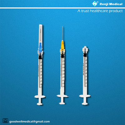 Materiais de consumo médicos descartáveis esterilizados, seringa 1ml da classe III com agulha