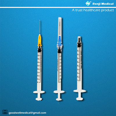 Seringa médica descartável dos materiais de consumo de CE/ISO com volume da agulha 1ml