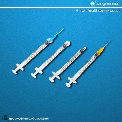 Seringa médica descartável dos materiais de consumo de CE/ISO com volume da agulha 1ml