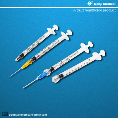 Seringa médica descartável dos materiais de consumo de CE/ISO com volume da agulha 1ml