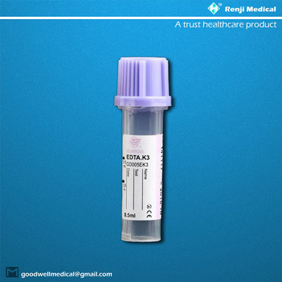 esterilização pediatra do óxido de etileno dos tubos da coleção do sangue de 15×46mm
