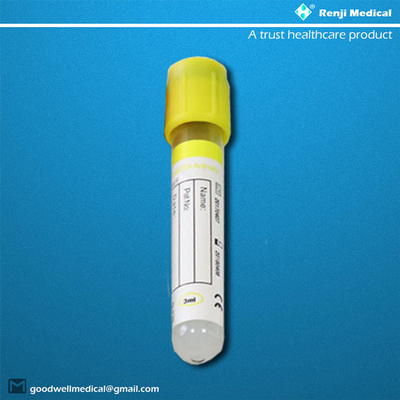 Certificação descartável transparente do CE do tubo da coleção do sangue do vácuo