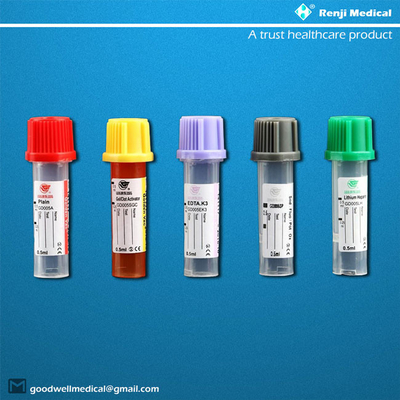 esterilização pediatra do óxido de etileno dos tubos da coleção do sangue de 15×46mm