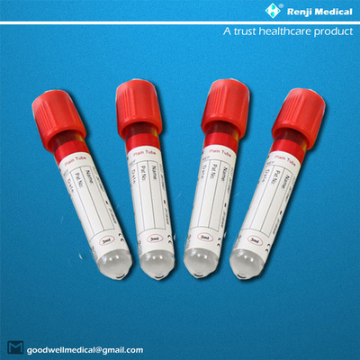 Tubo de Renji Disposable Vacuum Blood Collection, tubos vermelhos do sangue do separador do gel