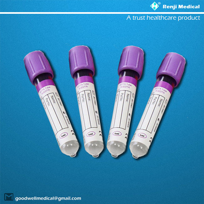 Tubos descartáveis da coleção do sangue do vácuo do EDTA usados na hematologia 5ml 6ml