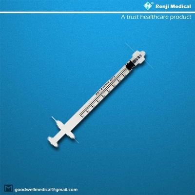 Materiais de consumo médicos descartáveis esterilizados, seringa 1ml da classe III com agulha