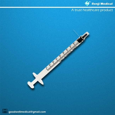 Materiais de consumo médicos descartáveis esterilizados, seringa 1ml da classe III com agulha