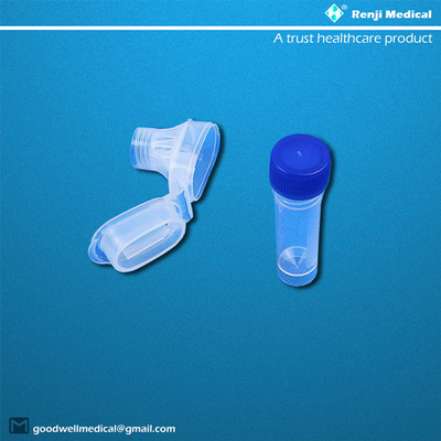1 minuto do jogo 3 da coleção da amostra da saliva do funil para testes de QPCR