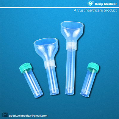 1 minuto do jogo 3 da coleção da amostra da saliva do funil para testes de QPCR